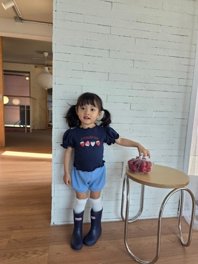 Color20｜(75-115cm) 坑條短褲10