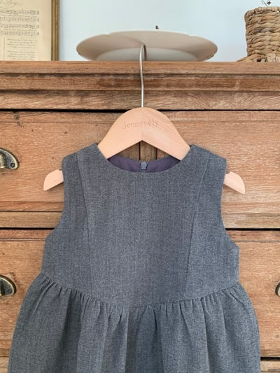 JE608｜(80cm-110cm) 學院素面背心洋裝/花邊領上衣6