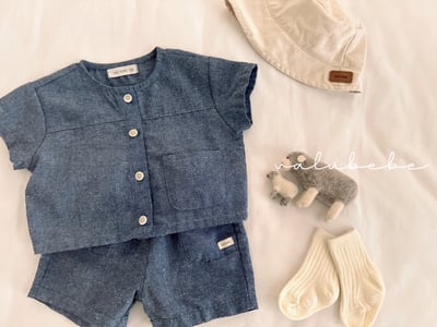 Valubebe 28｜(65-90cm) 鈕釦圓領襯衫7