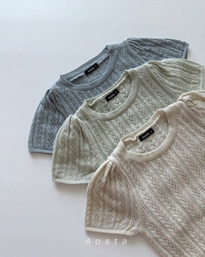 AOSTA32｜(1y-5y) 3款針織鏤空紋上衣3