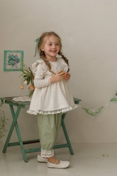 FLO26｜(75-140) 2色法式蕾絲拉鍊圍裙15