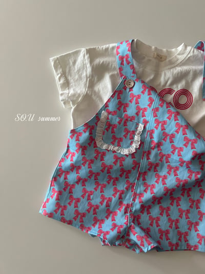 SO.U19｜(6m-4y) 蝴蝶結印花包屁扣吊帶褲10