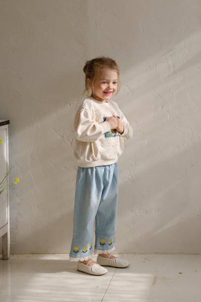 FLO50｜(75-140) 2色法式油畫插圖休閒上衣16