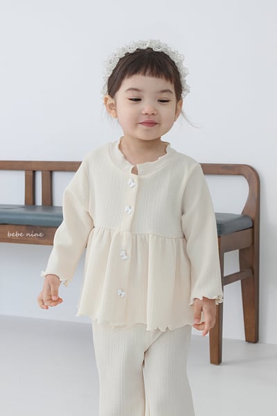 bebe nine10  (65-115) 2色蝴蝶結鈕扣套裝7