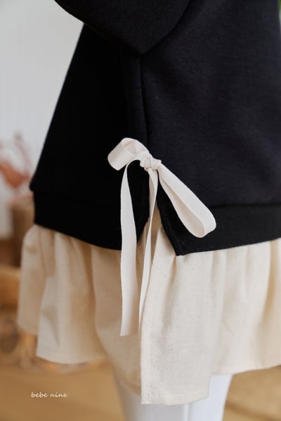 bebe nine34 (65cm-115cm) 2色撞色荷葉摺邊洋裝8