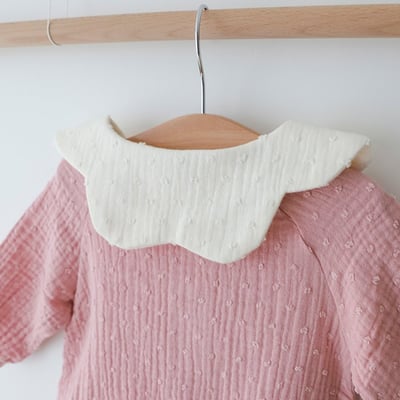 LEMONADE02｜(55cm-85cm) 2色花瓣領包屁衣含帽子14