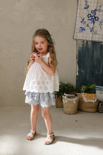 FLO11｜(75-140) 蕾絲鏤空蛋糕褲裙20