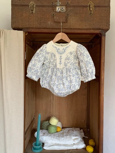 JE596｜(66cm-90cm) 藍色花藤包屁衣25