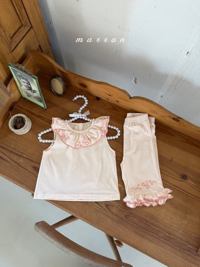 Marron27｜(1y-6y) 荷葉翻領花邊套裝10