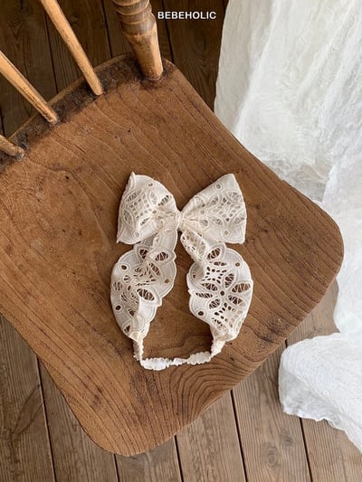 Bebe holic56｜(Free) 鏤空蝴蝶結髮帶4