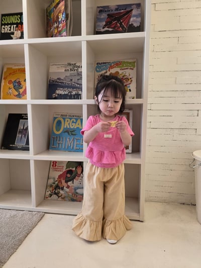 Color17｜(75-115cm) 荷葉邊兩件式上衣3