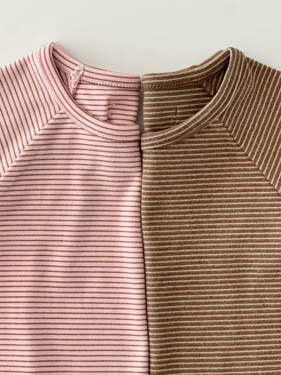 Cieldemaman04｜(6M~15M)  4色條紋長袖包屁衣服8