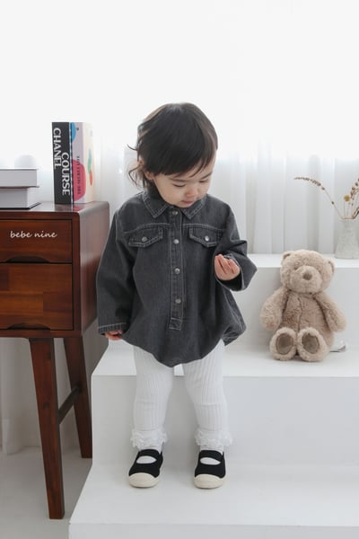 bebe nine03 (65-90) 2色牛仔包屁衣6