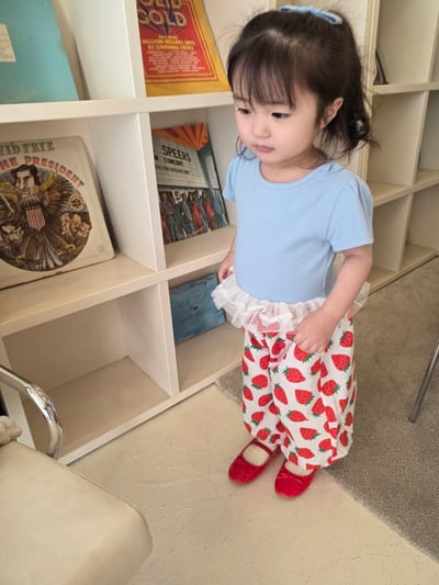 Color08｜(75-115cm) 蕾絲荷葉下擺上衣9