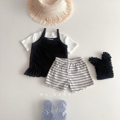 my_bebe22｜(80-120cm) 條紋捲邊套裝19
