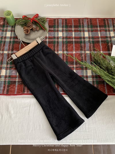 JE 423｜(80-110cm)  絨毛小喇叭長褲1
