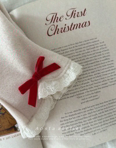 AOSTA67｜(6m-5y) 蝴蝶結蕾絲微喇叭褲15