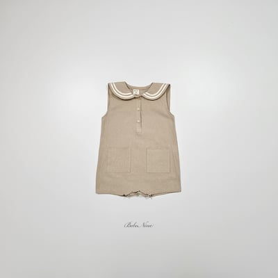 bebe nine35  (6m-24m) 3色海軍翻領連身服5
