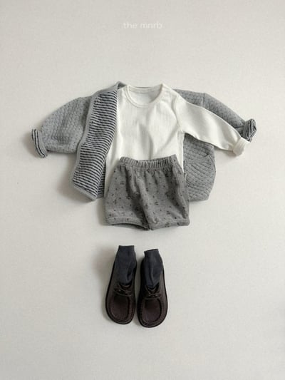 MiniRobe50｜(70-110) 菱格紋雙口袋開襟外套15