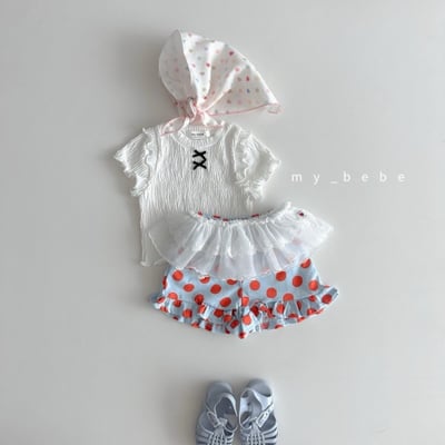 my_bebe28｜(80-120cm) 印花荷葉邊短褲14