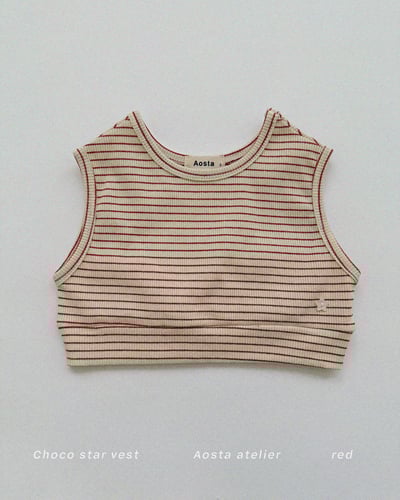 AOSTA39｜(6m-5y) 條紋短版背心5