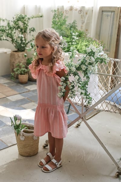 FLO31｜(75-140) 荷葉領蛋糕洋裝10