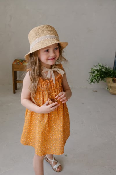 FLO20｜(75-140) 小碎花細肩洋裝6