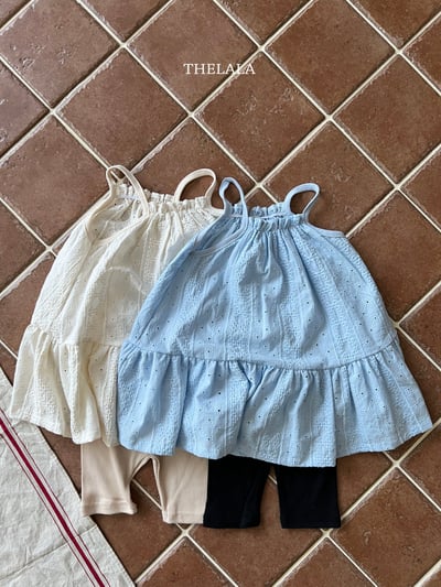 thelala38｜ (70-115) 壓花細肩洋裝8