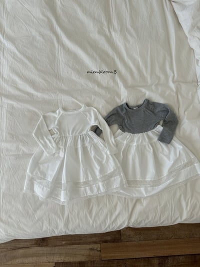 Bloom.b38｜(0m-7y) 蕾絲羅紋包屁衣/洋裝4