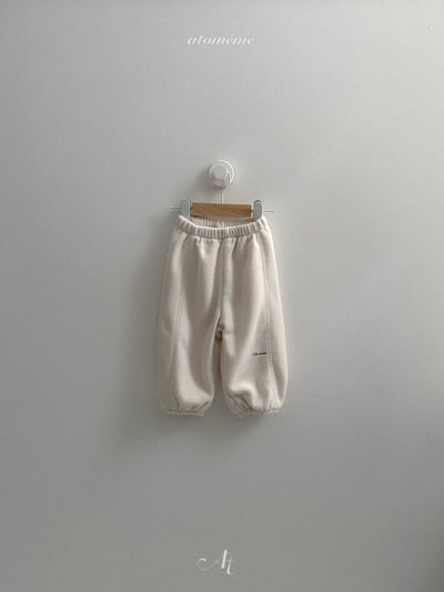 AT03｜(70-110) 韓系刺繡刷毛束口褲4