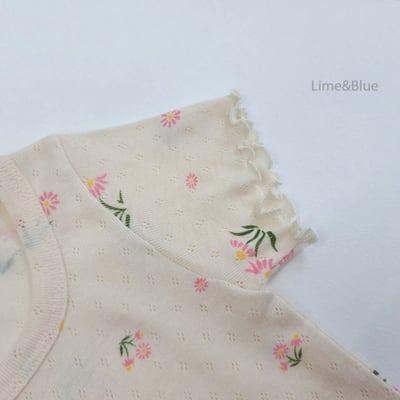 LIME&BLUE34｜(80-118cm)  木耳邊花朵套裝8