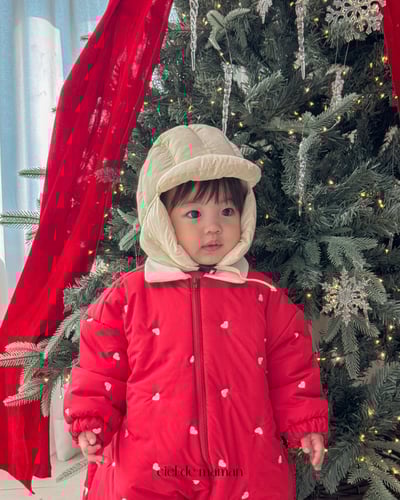 Cieldemaman16｜(6M~24M)  2色愛心羽絨連身服16