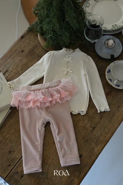 ROA39｜(6m-18m) 3色蝴蝶結緞帶捲邊上衣13