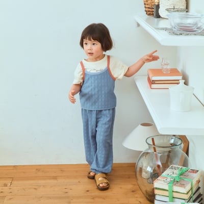 1st blue44｜(~93-118cm) 配色肩帶背心8