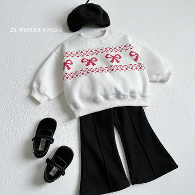 vivid17｜(78cm-125cm) 素面褶撊喇叭褲3