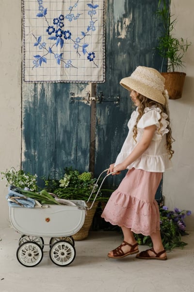 FLO02｜(75-140) 三色蕾絲蛋糕襯衫3