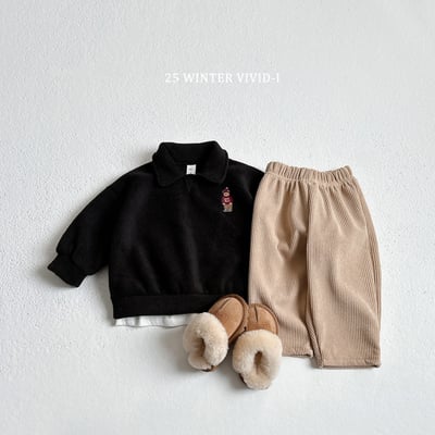 vivid92｜(78cm-125cm) 磨毛小熊休閒套裝7