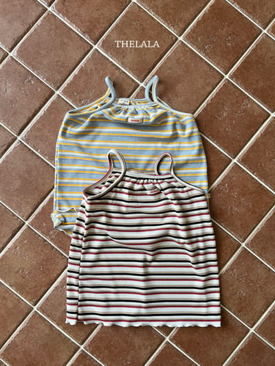 thelala36｜ (70-115) 條紋細肩洋裝3