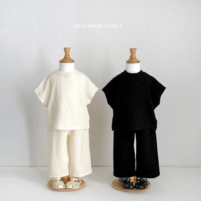 vivid27｜(78cm-125cm) 4款素色泡泡皺摺套裝5