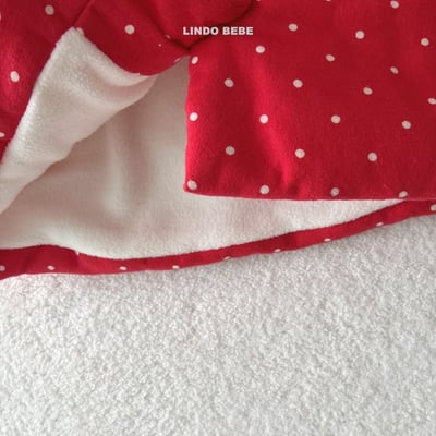 Lindo27｜(3m-18m) 精靈連帽波點夾層棉外套3