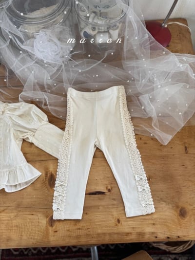 Marron52｜(1y-6y) 刺繡滾邊緊身褲8