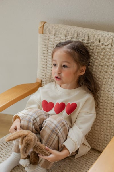 M-KIDS38｜(65-115cm) 2色磨毛格紋直筒褲13