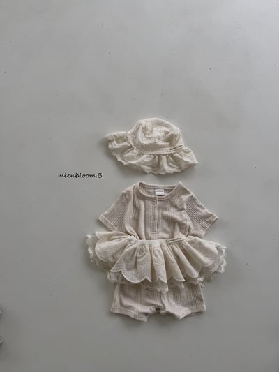 Bloom.b46｜(55cm-118cm) 花邊抓皺漁夫帽7