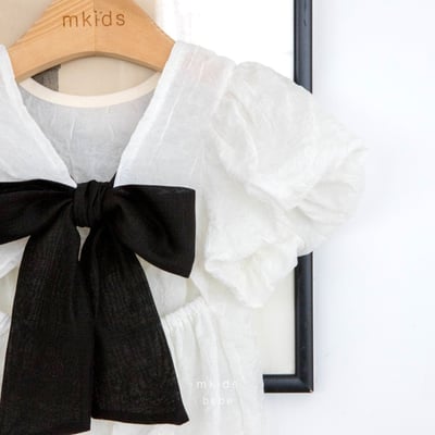 M-KIDS34｜(65-80cm) 玫瑰緞帶包屁衣16