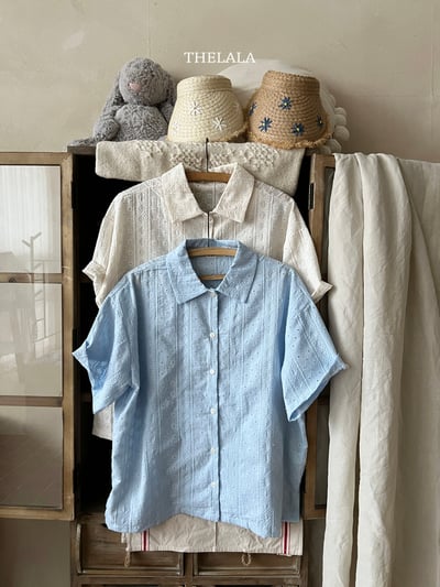 thelala37｜ (70-115-mom) 壓花親子襯衫17