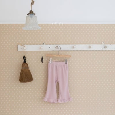 M-KIDS45｜(65-115cm) 2色荷葉邊喇叭褲3