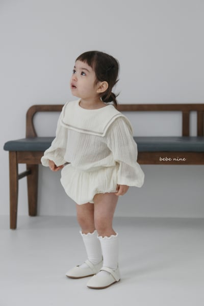 bebe nine22 (65-90) 3色棉麻水手包屁套裝7