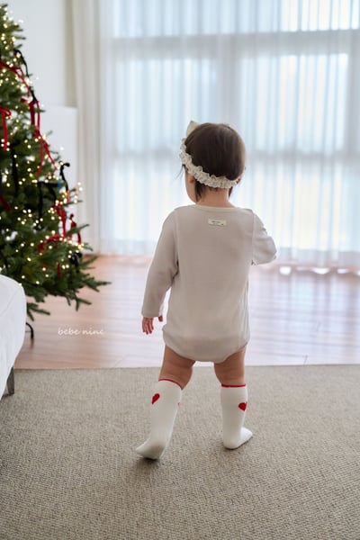 bebe nine19 (65cm-75cm) 2色滾邊素面包屁衣4