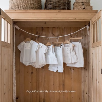 M-KIDS44｜(65-80cm) 條紋排釦包衣4