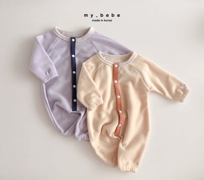 my_bebe23｜(-6m-12m-) 撞色排釦連身衣14